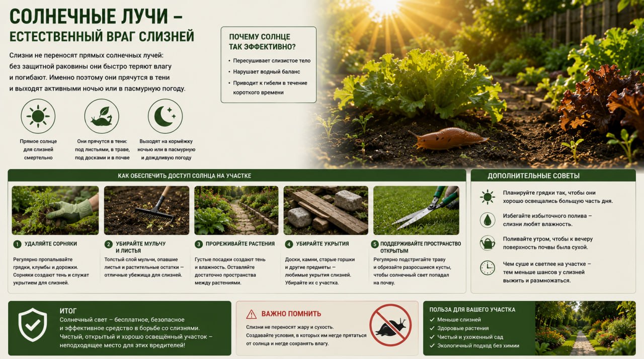 Солнечные лучи от слизней